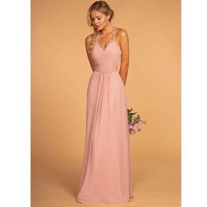 Halter Neck Chiffon Dress / Dusty Rose / Small